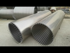 SS304 Filtro de tambor de tela rotativa de fio de cunha para tratamento de águas residuais