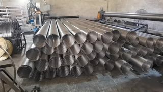Cilindro de tela envolvido fio profissional SS304 Johnson