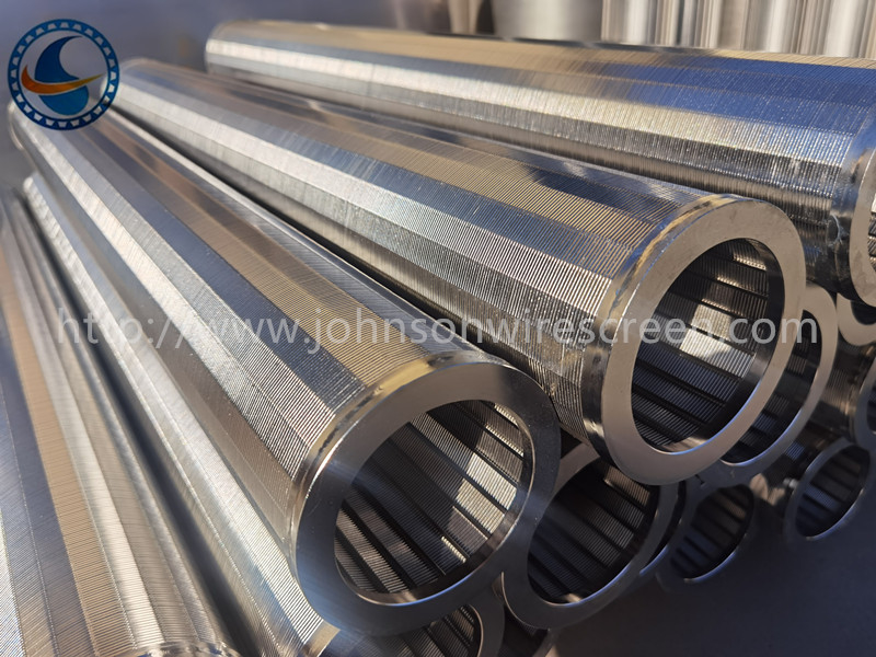SS304 Slot 25μm Johnson Wedge Wire Screen Filter Até 80% Área Aberta