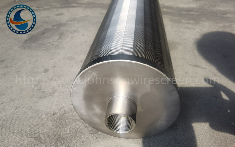 SS304 Slot 25μm Johnson Wedge Wire Screen Filter Até 80% Área Aberta