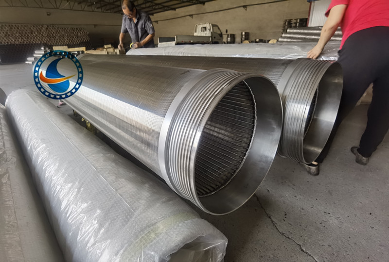 Galvanização e SS 304 Johnson Wedge Wire Filtro de tubulação