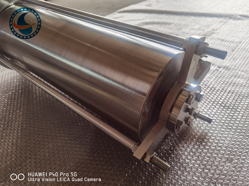 Filtro de tela de arame V de filtragem aprimorada com fenda de precisão de 100 microns