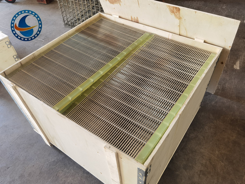 Painel de tela de fio de cunha de aço inoxidável 304 de 1,7 mm para filtragem de alimentos