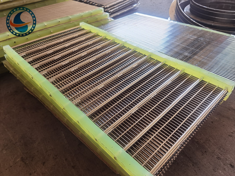 Painel de tela de fio de cunha de aço inoxidável 304 de 1,7 mm para filtragem de alimentos
