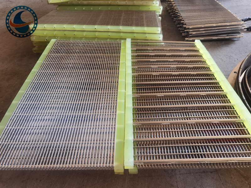 Painel de tela de fio de cunha de aço inoxidável 304 de 1,7 mm para filtragem de alimentos