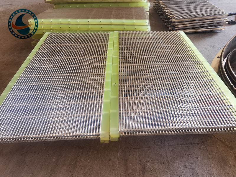 Painel de tela de fio de cunha de aço inoxidável 304 de 1,7 mm para filtragem de alimentos