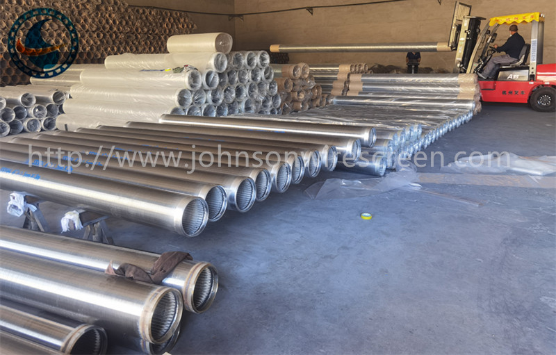 Galvanização e SS 304 Johnson Wedge Wire Filtro de tubulação