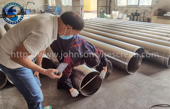 Ecrã de fio de Johnson galvanizado de baixo carbono para poços de água para controle de areia