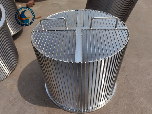Ss304 450mm Dia Wedge Wire Mesh Filter seleciona para o tratamento de águas residuais