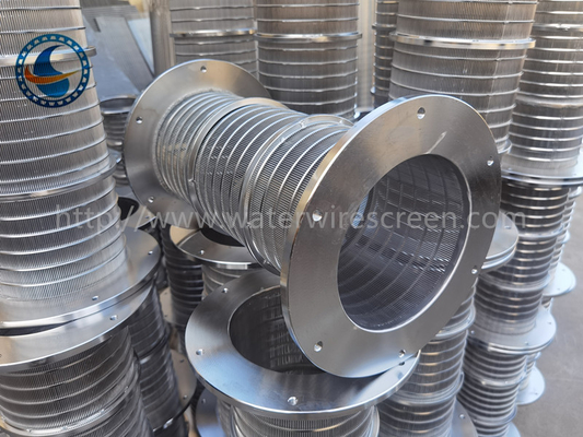 Filtro de aço inoxidável não de obstrução da polpa de 304 Johnson Wedge Wire Screens For