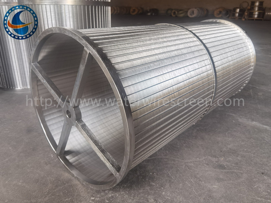 cesta de aço inoxidável da tela de filtro do fio da cunha 316l de 490mm para filtros do raspador