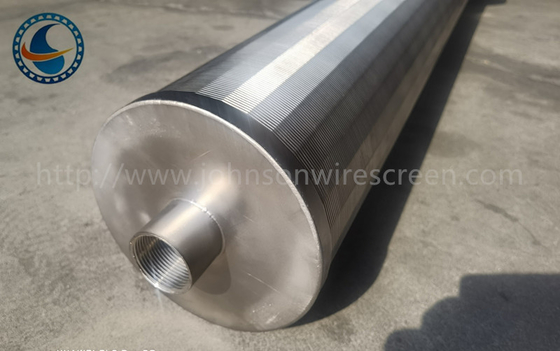 Tubo de filtro de tela de arame de cunha de 200um aço inoxidável 304 com flange