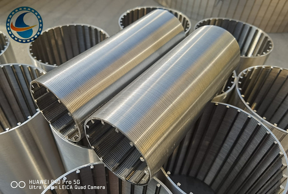 SS304 Vee Wire Filter Screen Pipe OD51mm para as águas residuais que obstruem-se não