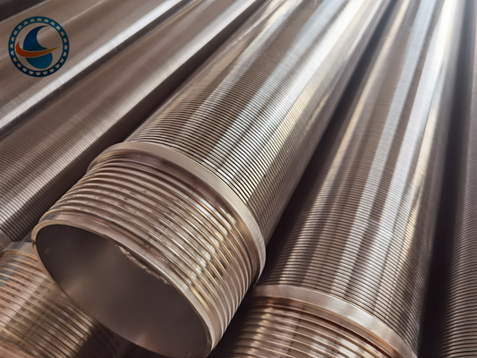 Ss316l Od140mm Johnson Wedge Wire Screens With rosqueou extremidades