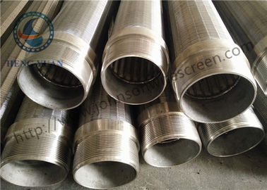 Eficiência alta redonda da produção de Johnson Vee Wire Screen Thread Couplings