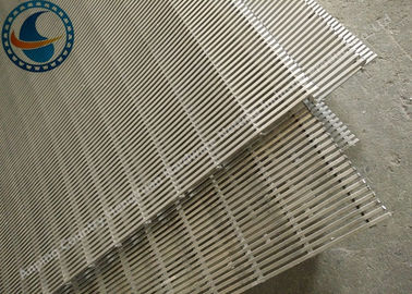 Painéis lisos de Johnson Type Wedge Wire Screen para a água que trata o equipamento