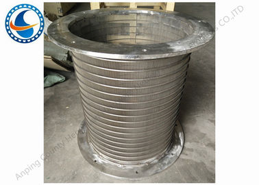 Cilindro giratório da tela da flange reversa de 50 mícrons, cilindro da tela de fio da cunha