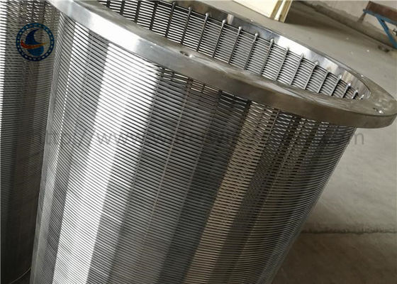 O filtro Johnson Wedge Wire Screens Foti do cilindro entalha 0,5 milímetros de aço inoxidável
