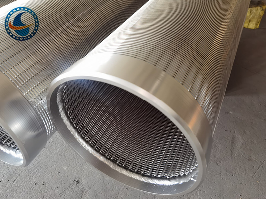 Ss 304 fio Johnson Screen Pipe Wrapped Slotted de 316 V para a filtragem