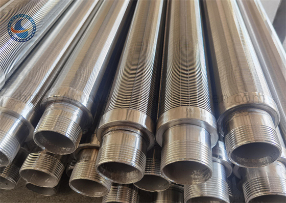 25-3200 soluções de filtração de Johnson Screen Pipe For Industrial do fio do perfil do ruído do mícron
